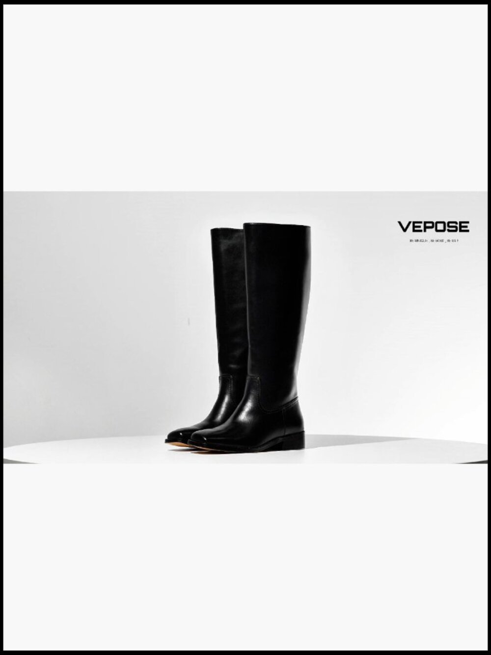 Knee High Boots Low Heel Square Toe Riding Boots Side Zipper Tall Boots - Picture 7 of 7